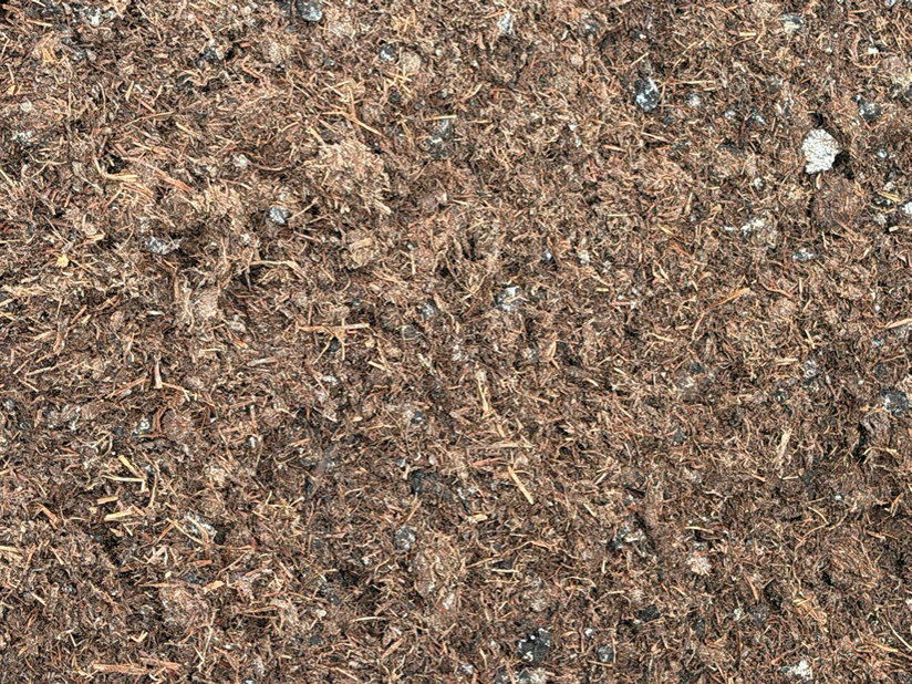 Afgeoogste champignoncompost 